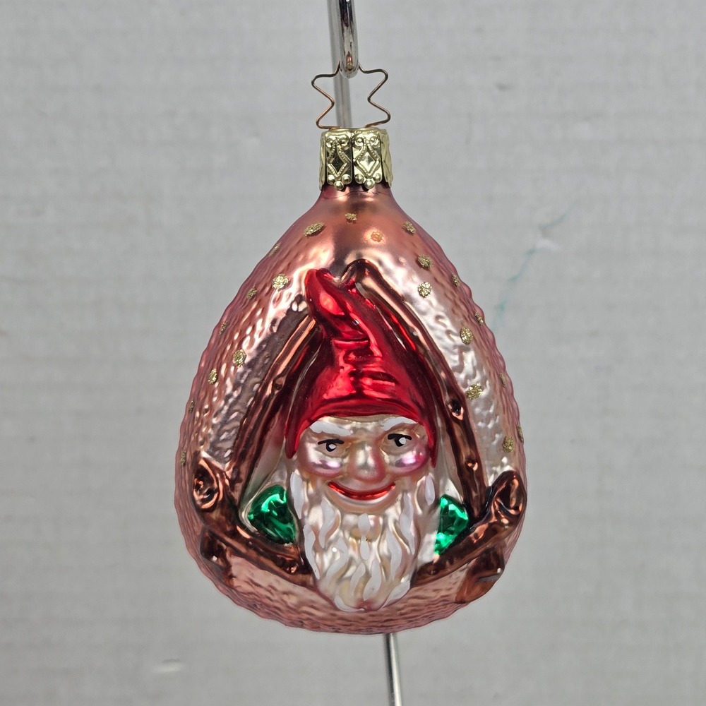 Inge-Glas Germany Rumpelstiltskin Fairy Tale Glass Ornament Star Cap Vtg 1996